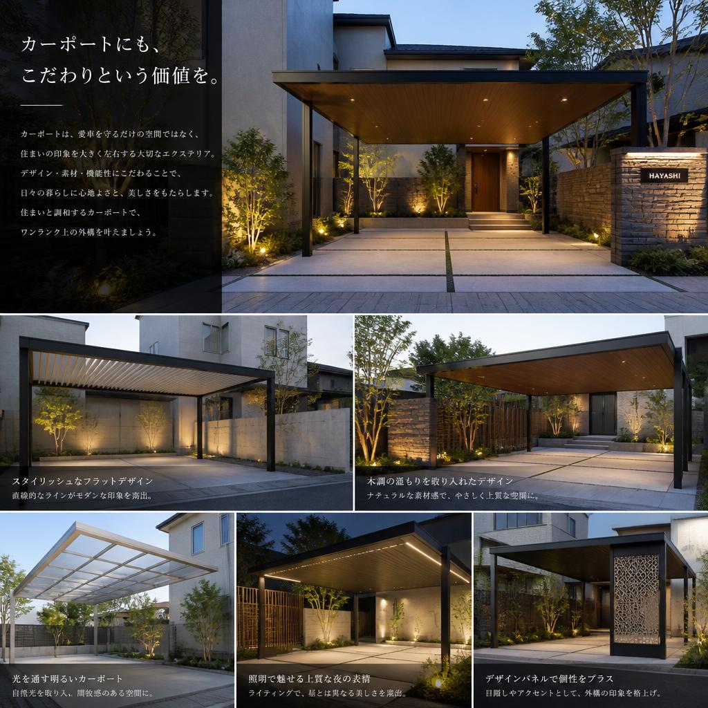 カーポートデザインの新しいスタイル