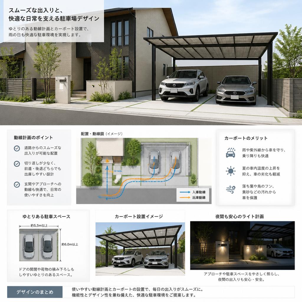 利便性を追求した駐車場