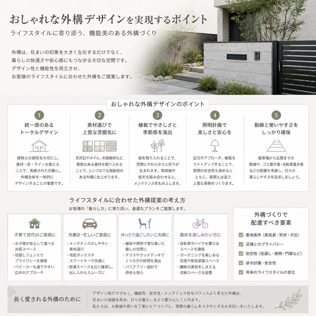4. 理想的な外構のポイント