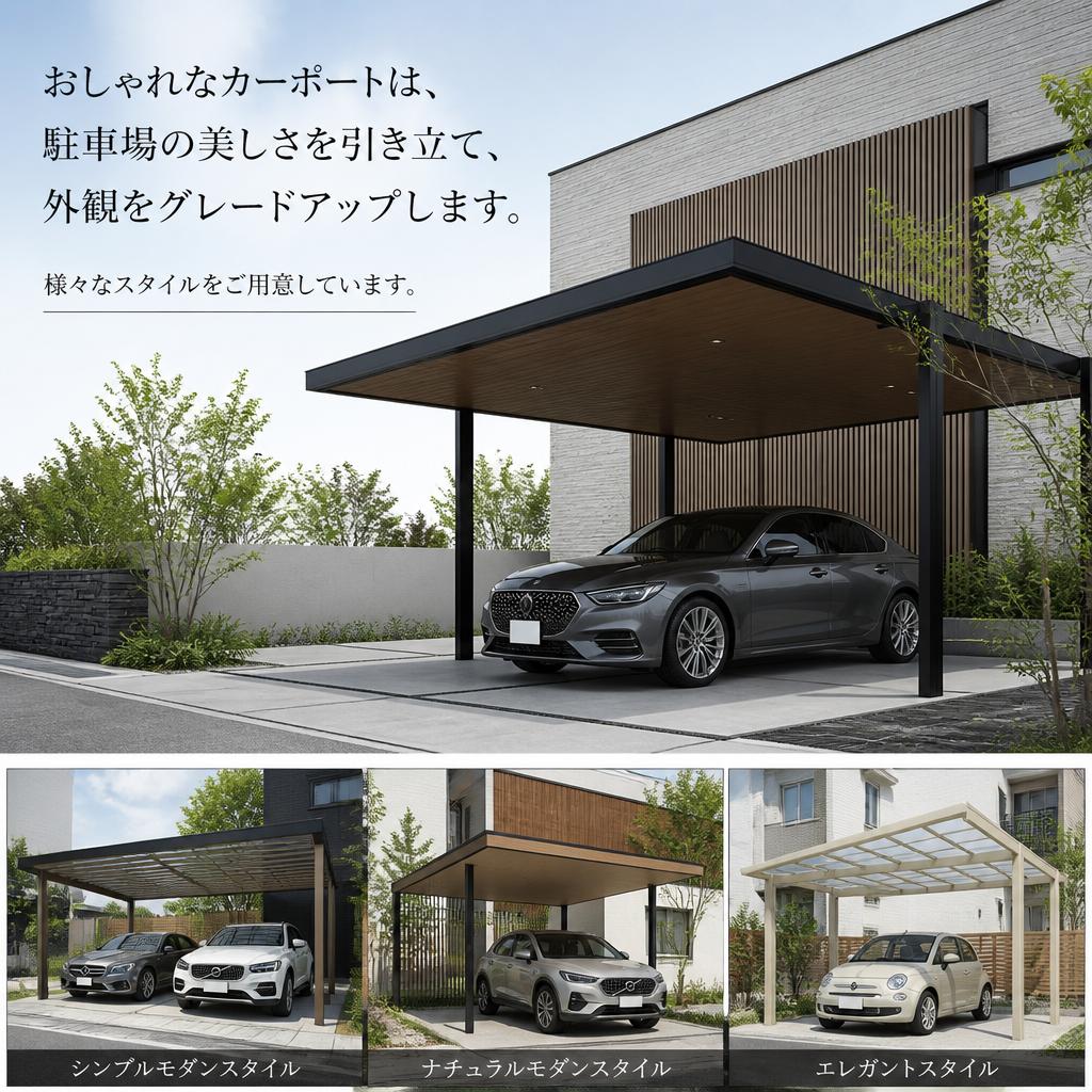 おしゃれなカーポートの特長