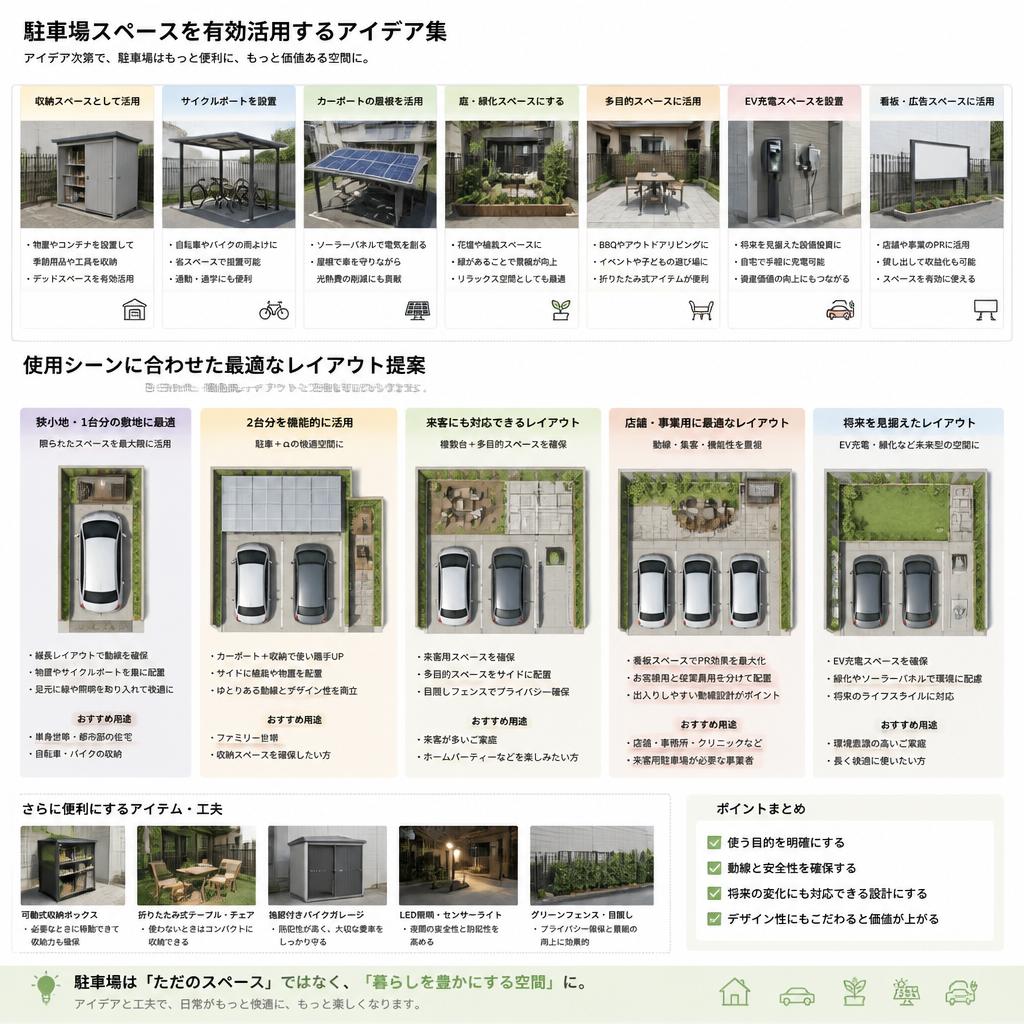 駐車場をもっと便利に！アイデア集