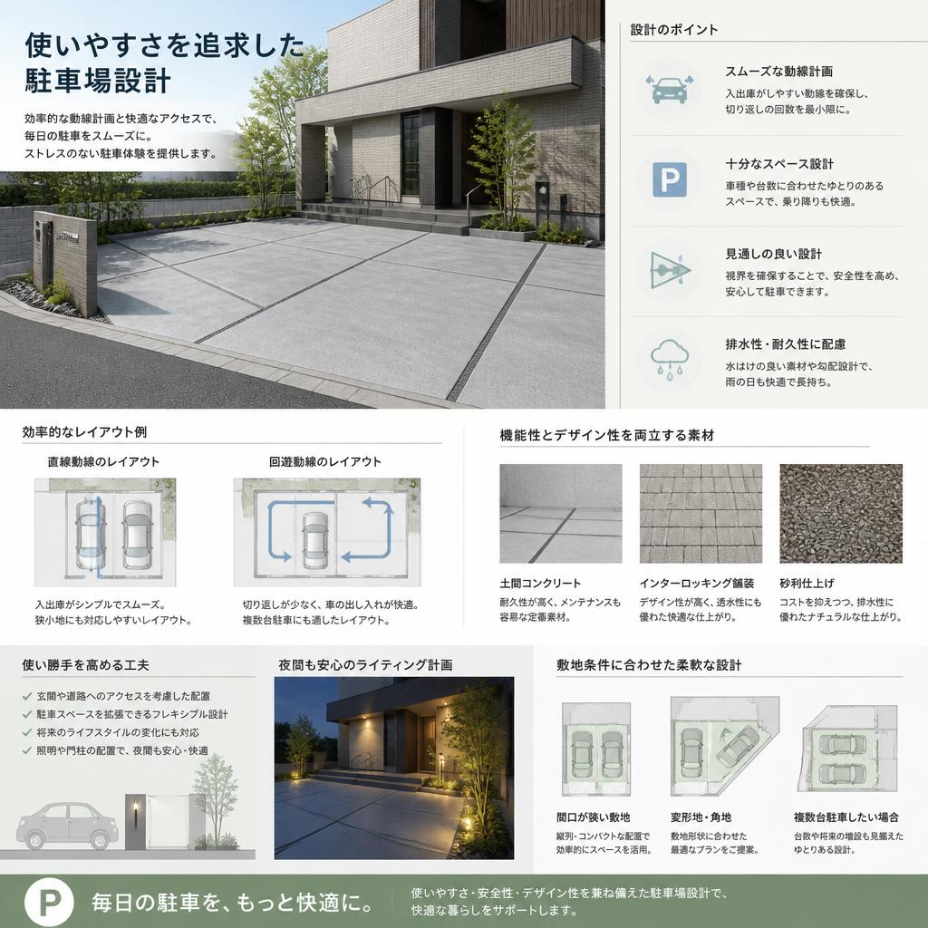 便利さを追求した駐車場